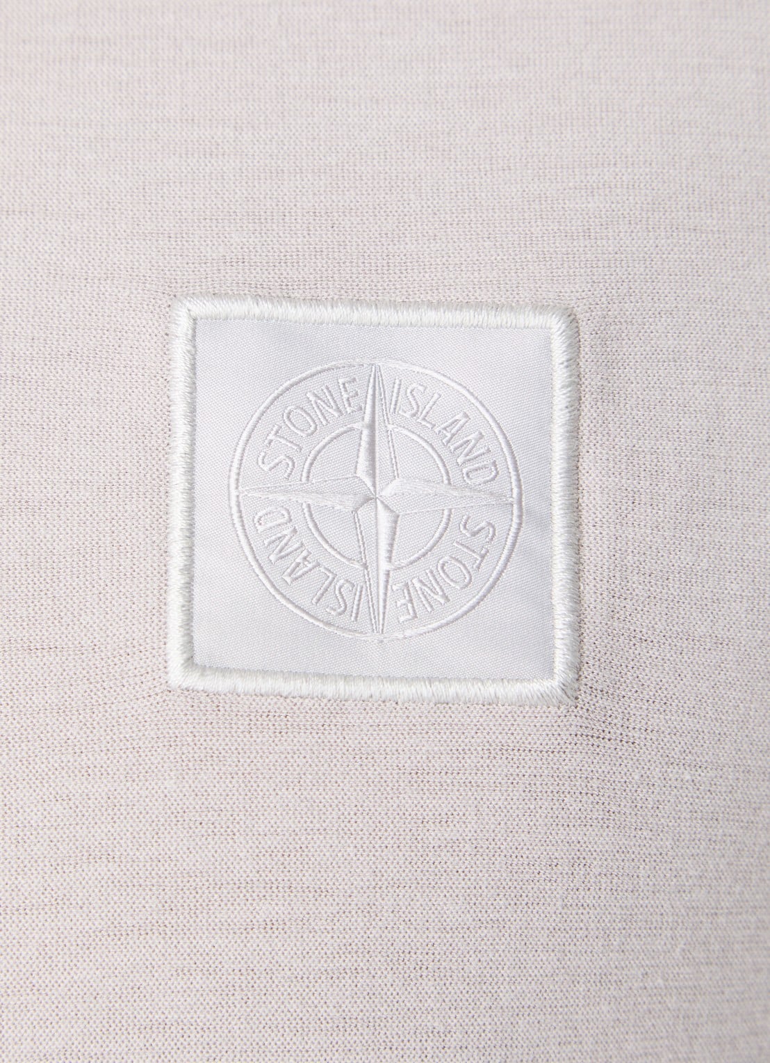 Stone Island S0F11 T-shirt met logoborduring - detail 4 grijs