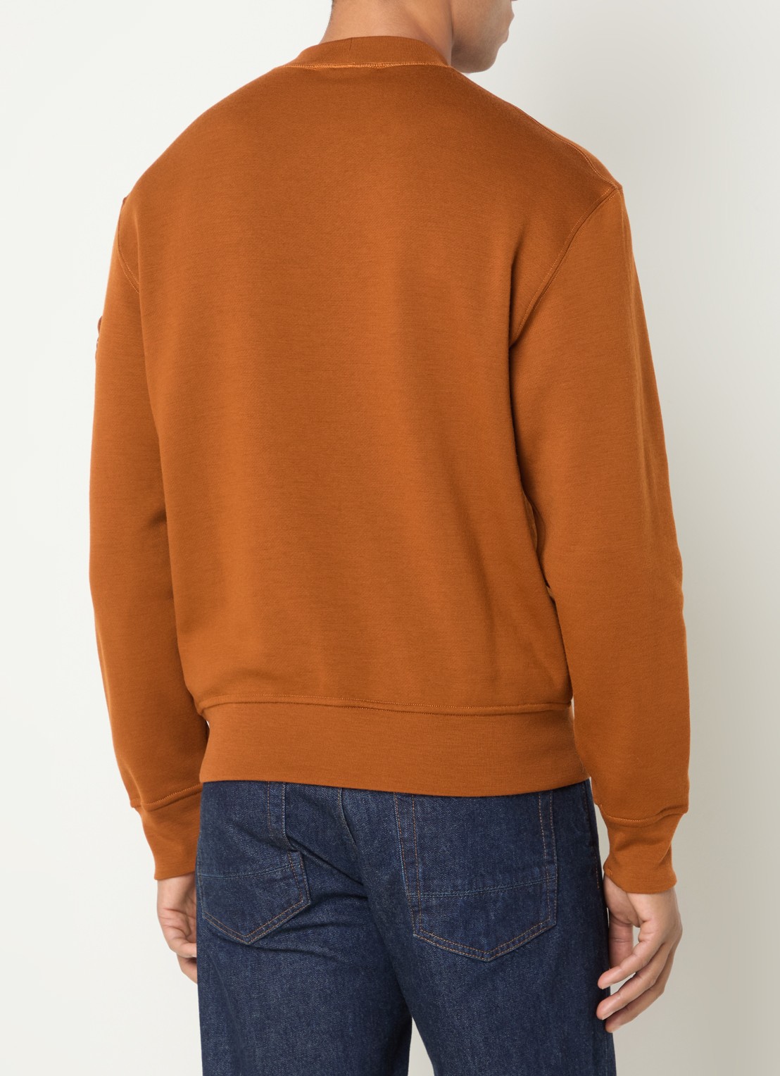 Stone Island S0F15 sweater met logo - achterkant 3 roodbruin