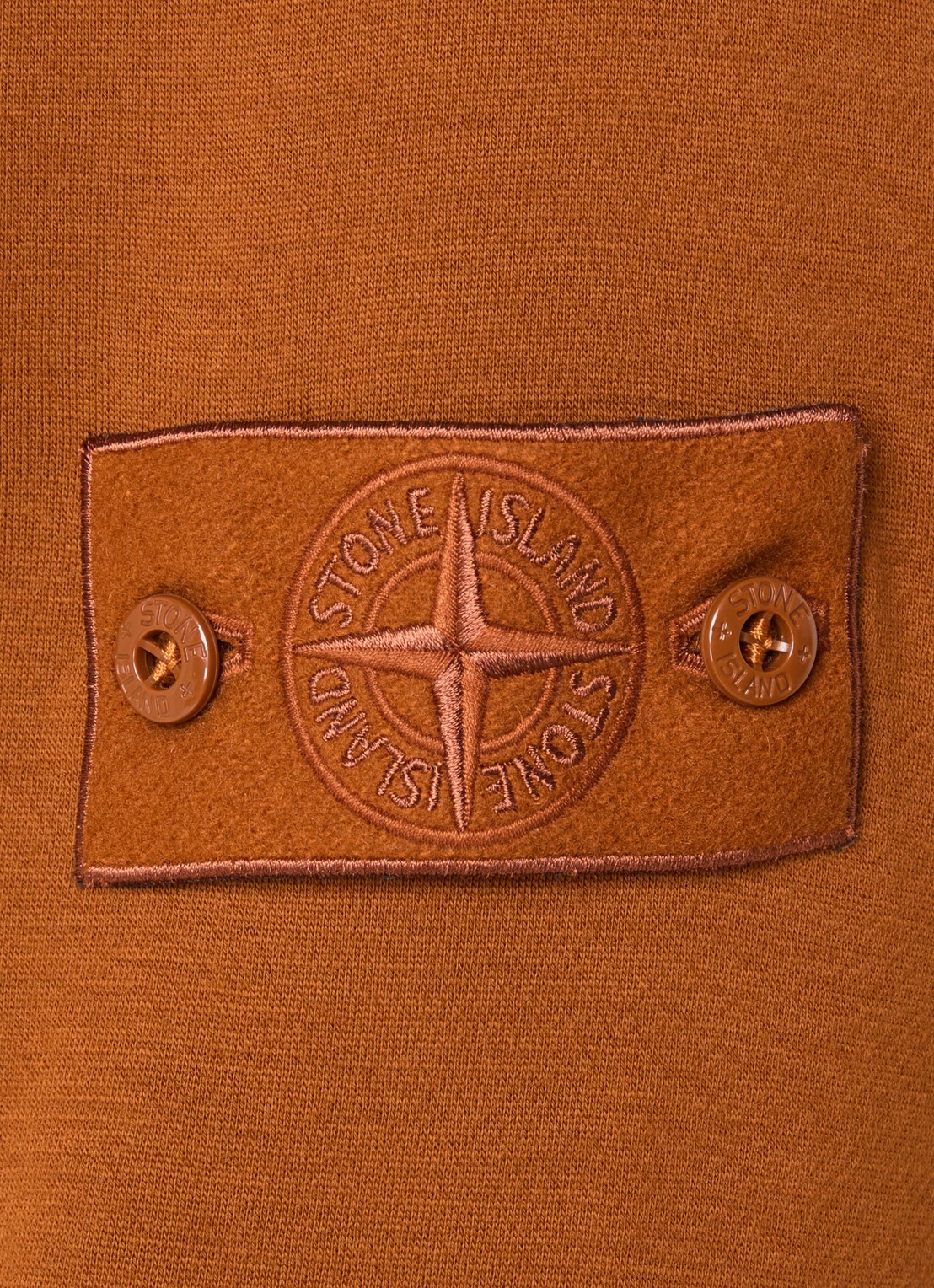 Stone Island S0F15 sweater met logo - detail 2 roodbruin