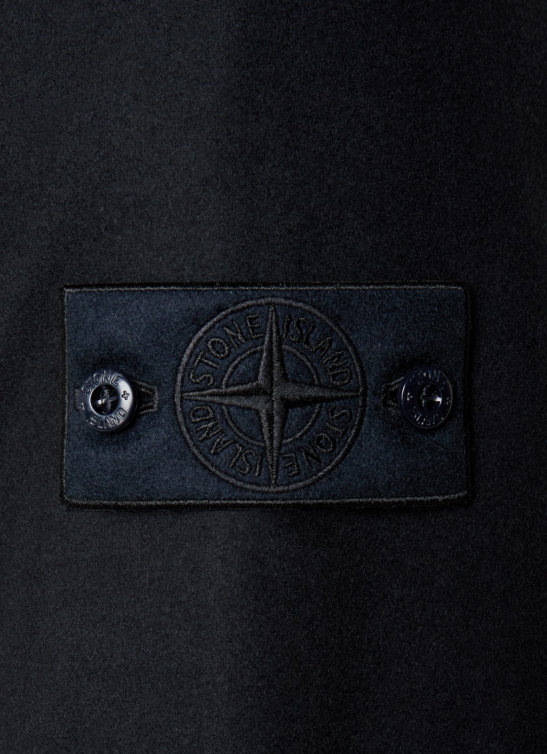 Stone Island S0F24 jack in wolblend met opgestikte zakken - detail 3 donkerblauw