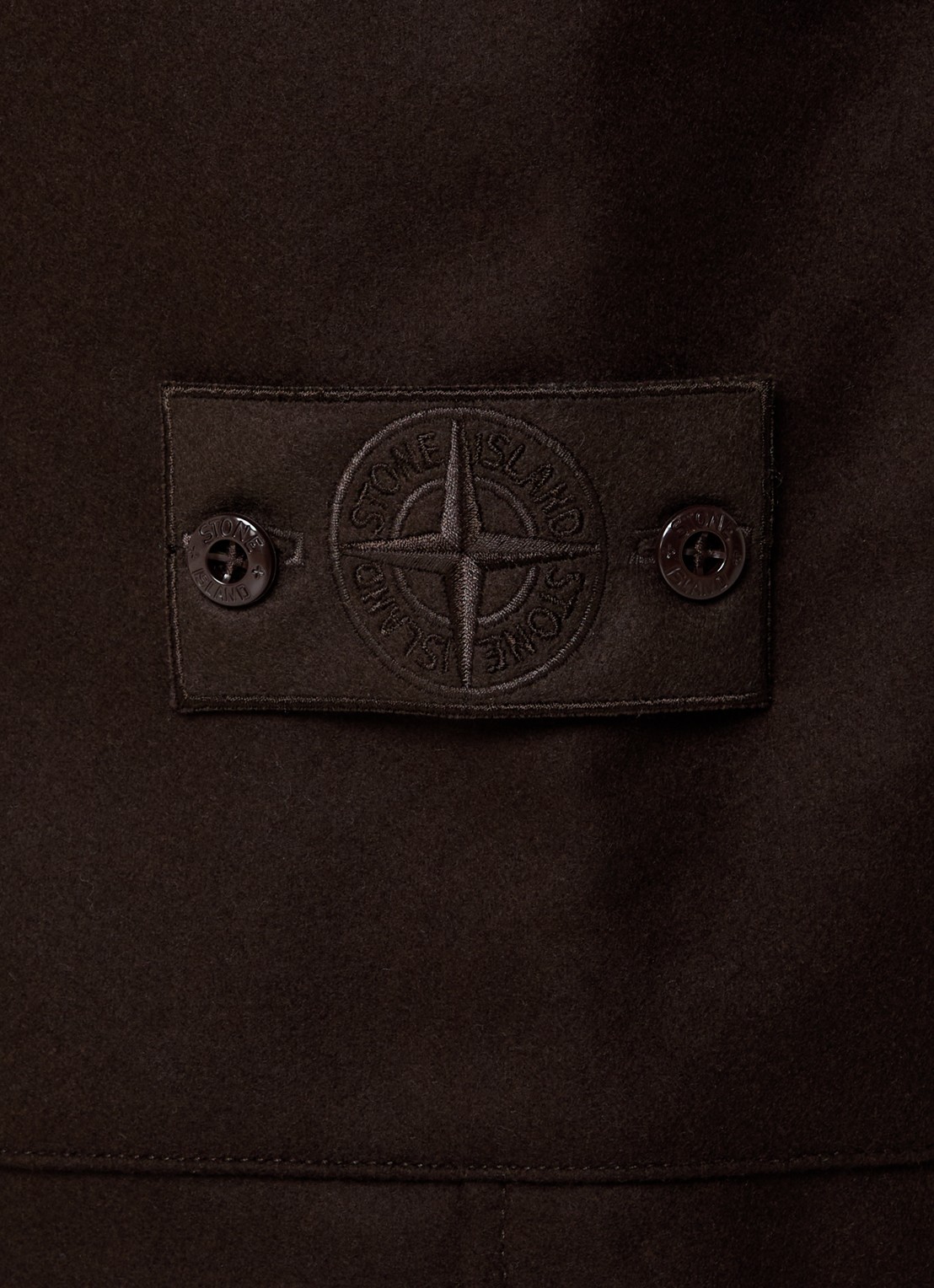 Stone Island S0F24 tapered fit cargobroek in wolblend met logo - detail 3 donkerblauw