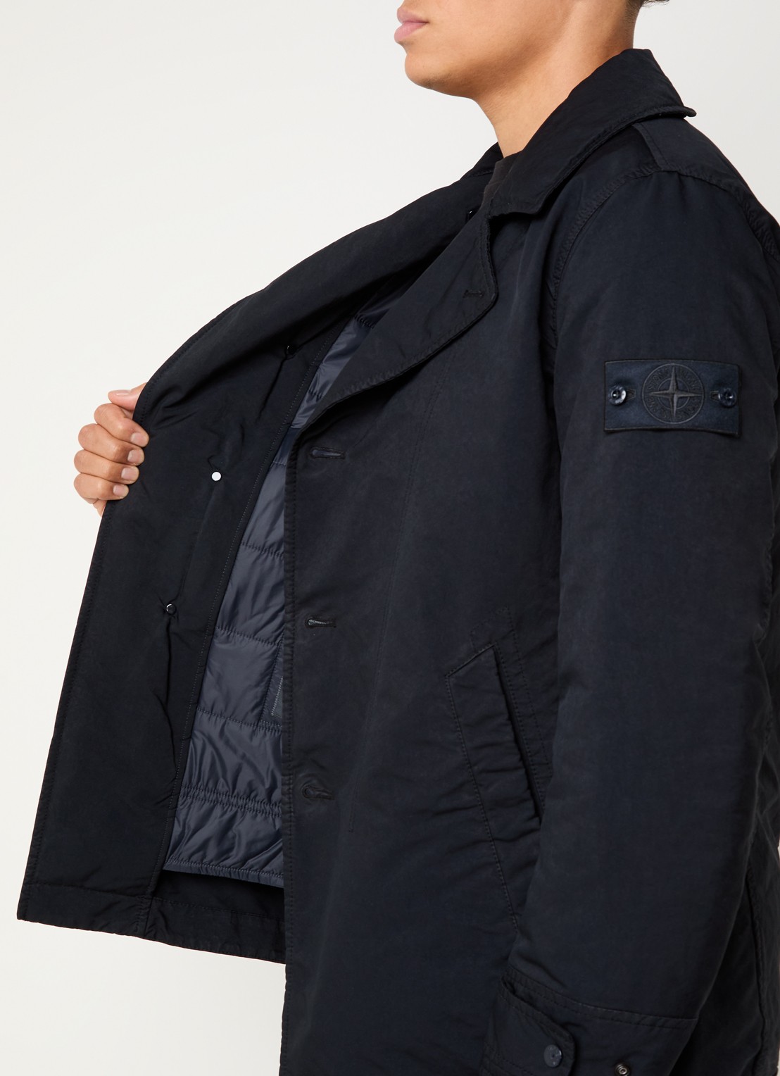 Stone Island S0F27 jack met steekzakken - detail 2 zwart