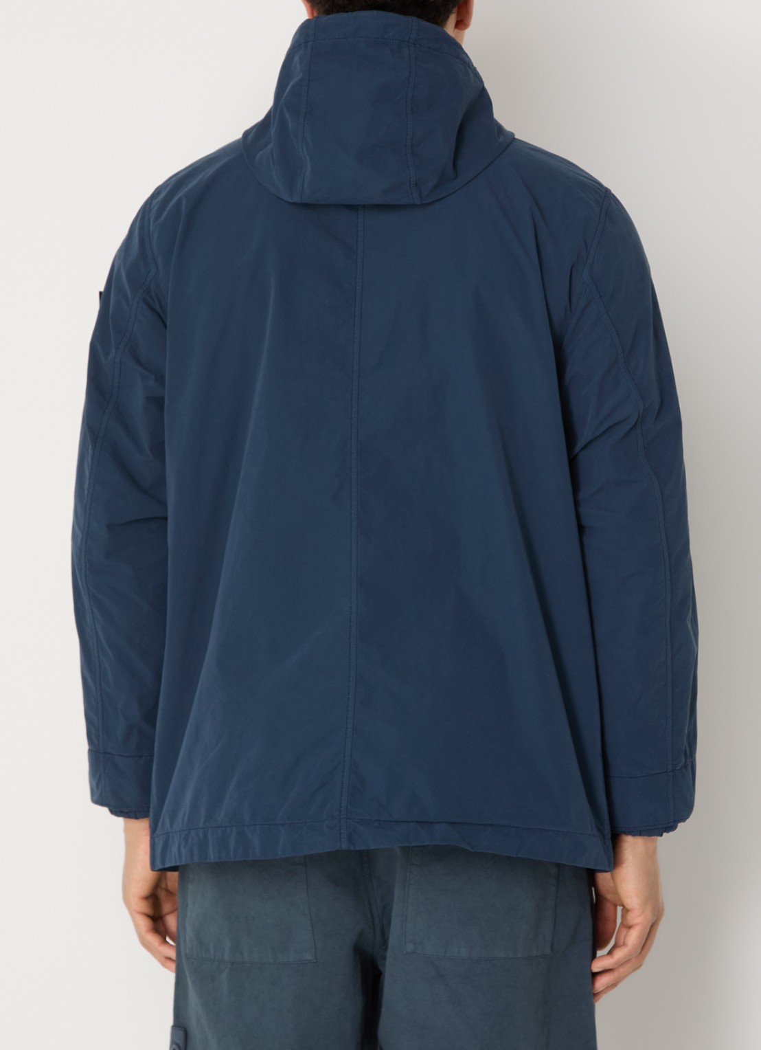 Stone Island S0F33 Jack met capuchon en logo - achterkant 3 indigo