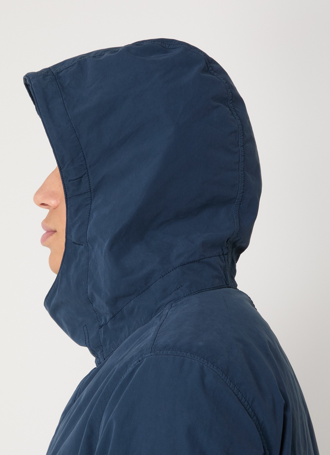 Stone Island S0F33 Jack met capuchon en logo - detail 6 indigo