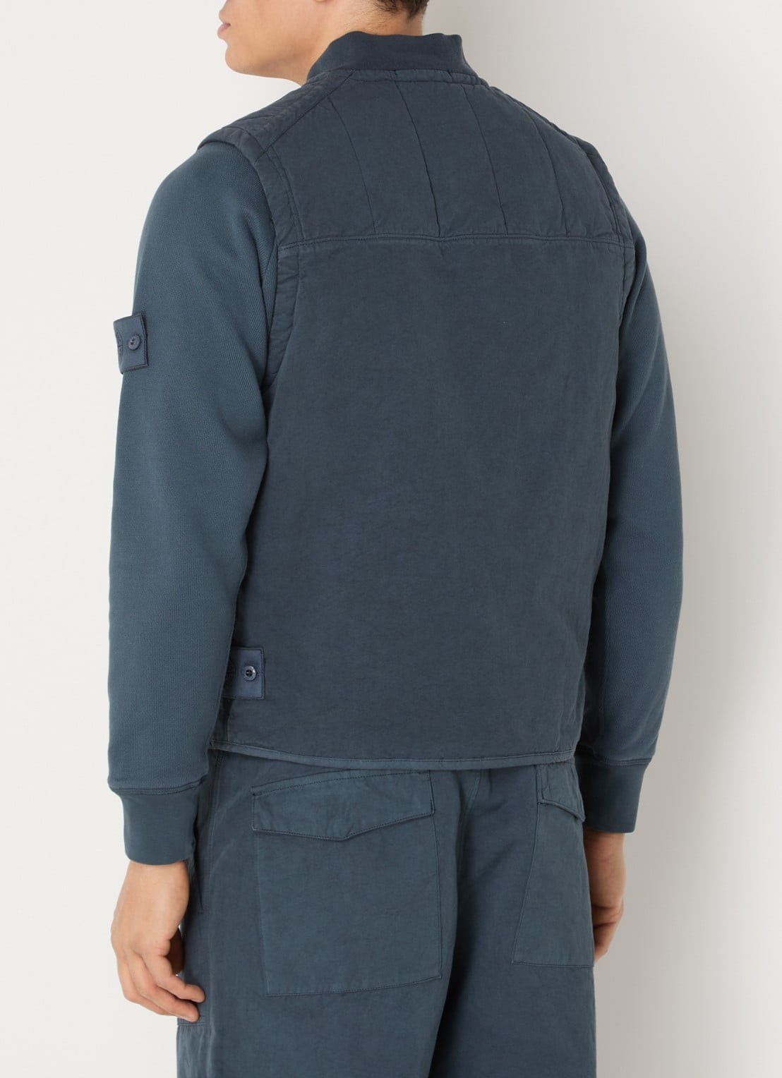 Stone Island S0F34 bodywarmer met quilt patroon - achterkant 3 indigo