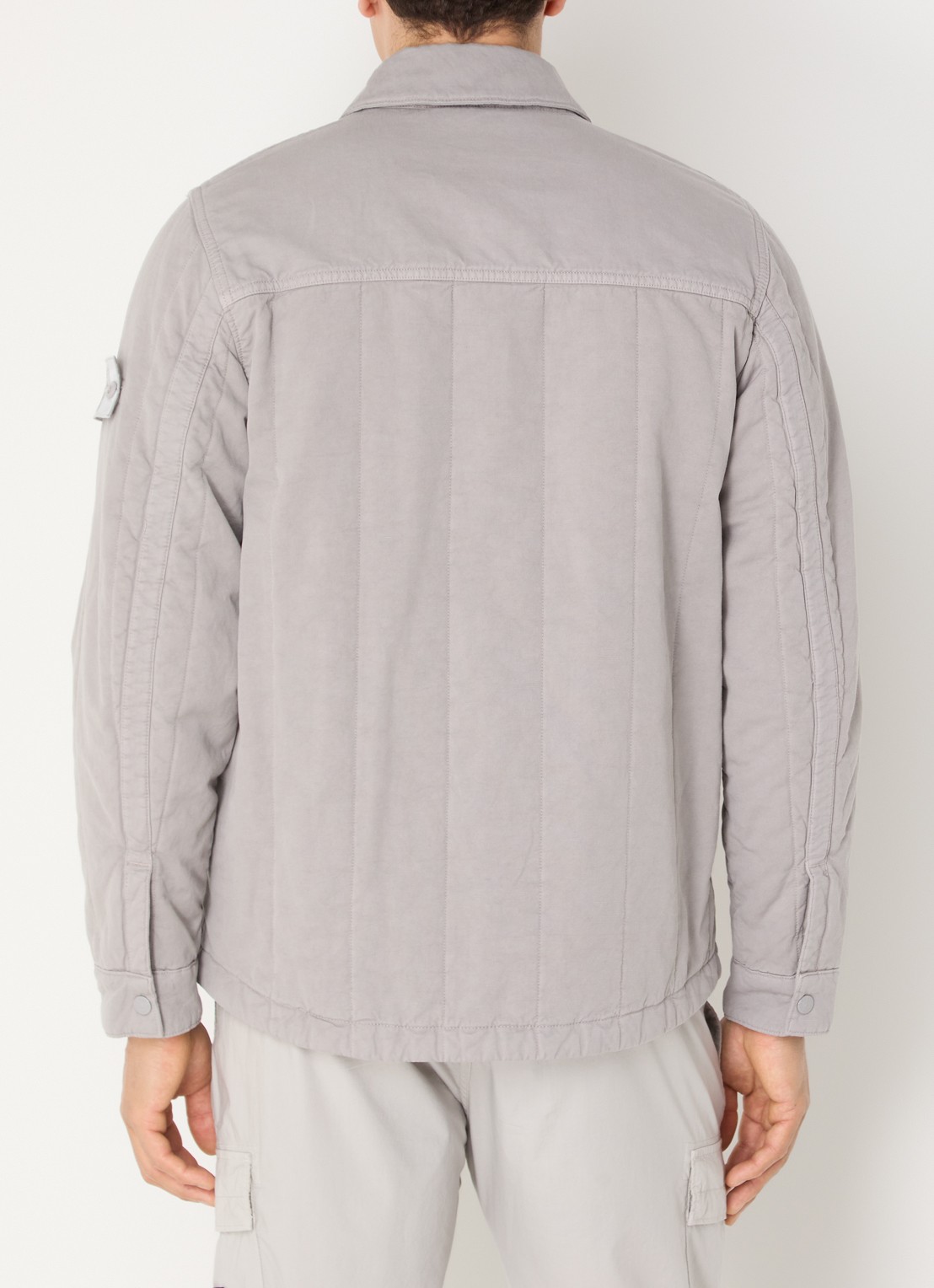 Stone Island S0F34 jack met quilt patroon en logo - achterkant 6 grijs