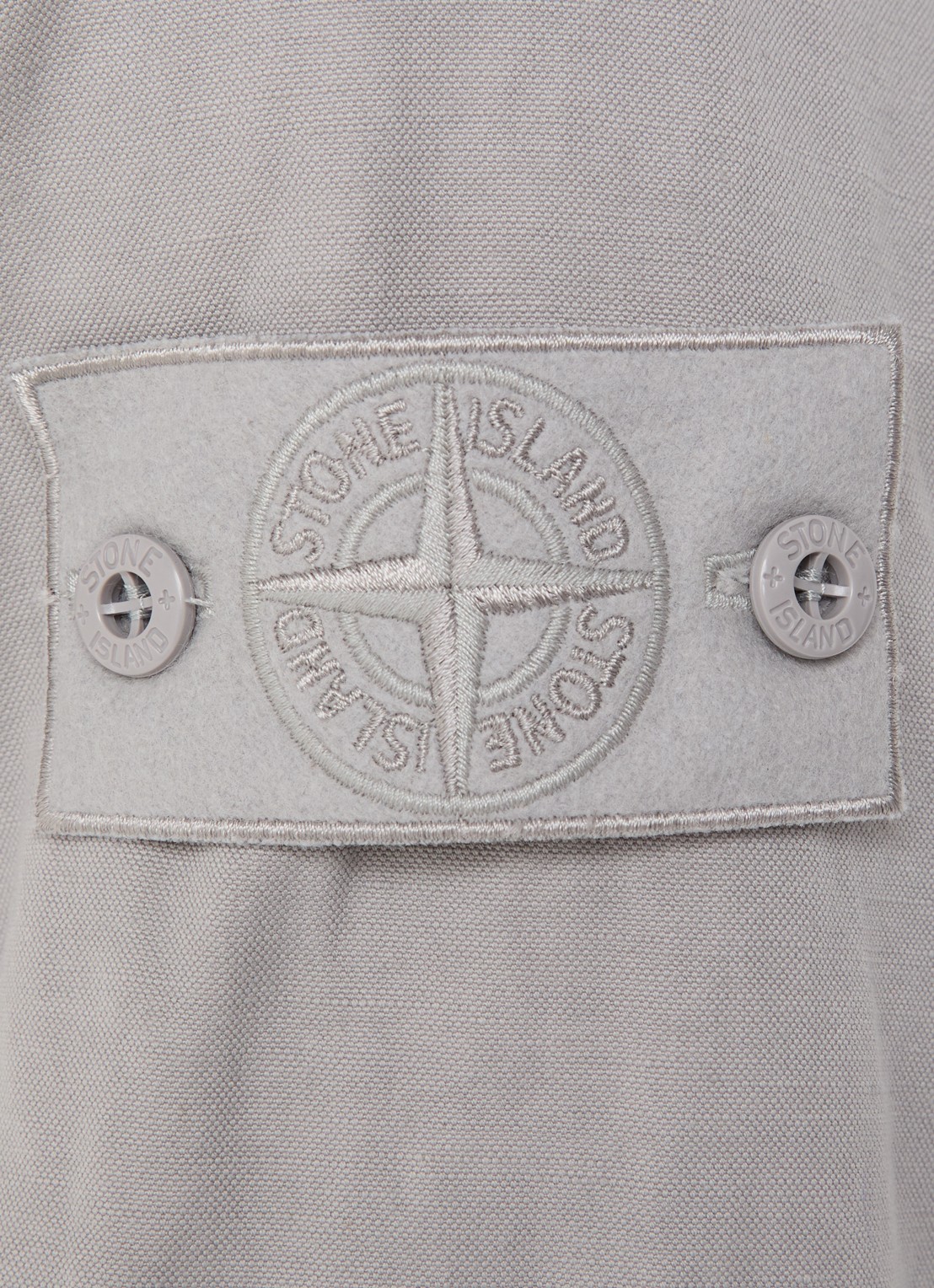 Stone Island S0F36 overshirt met borstzakken en logo - detail 3 grijs