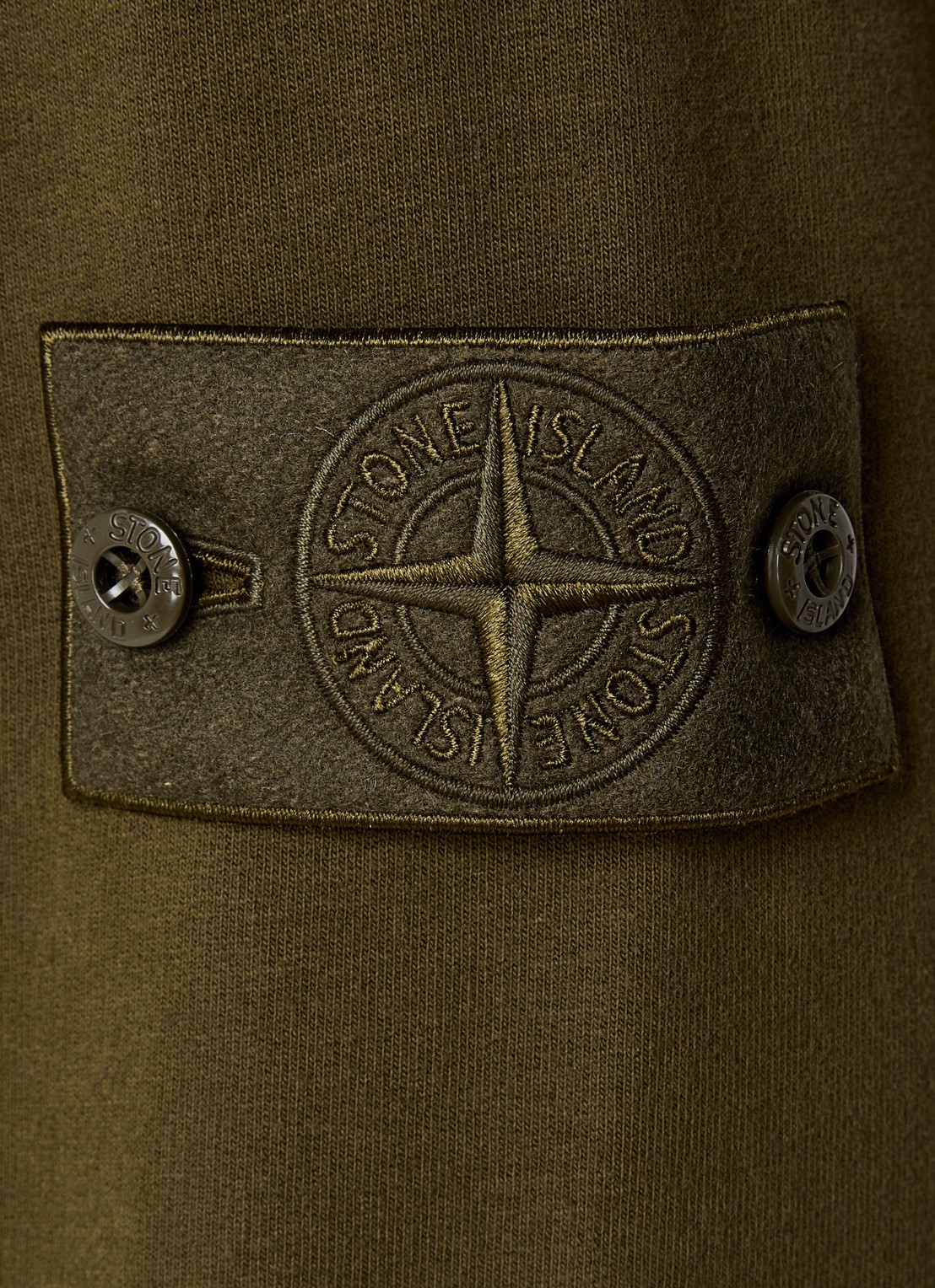 Stone Island S0F53 sweater met logo - detail 3 bronsgroen