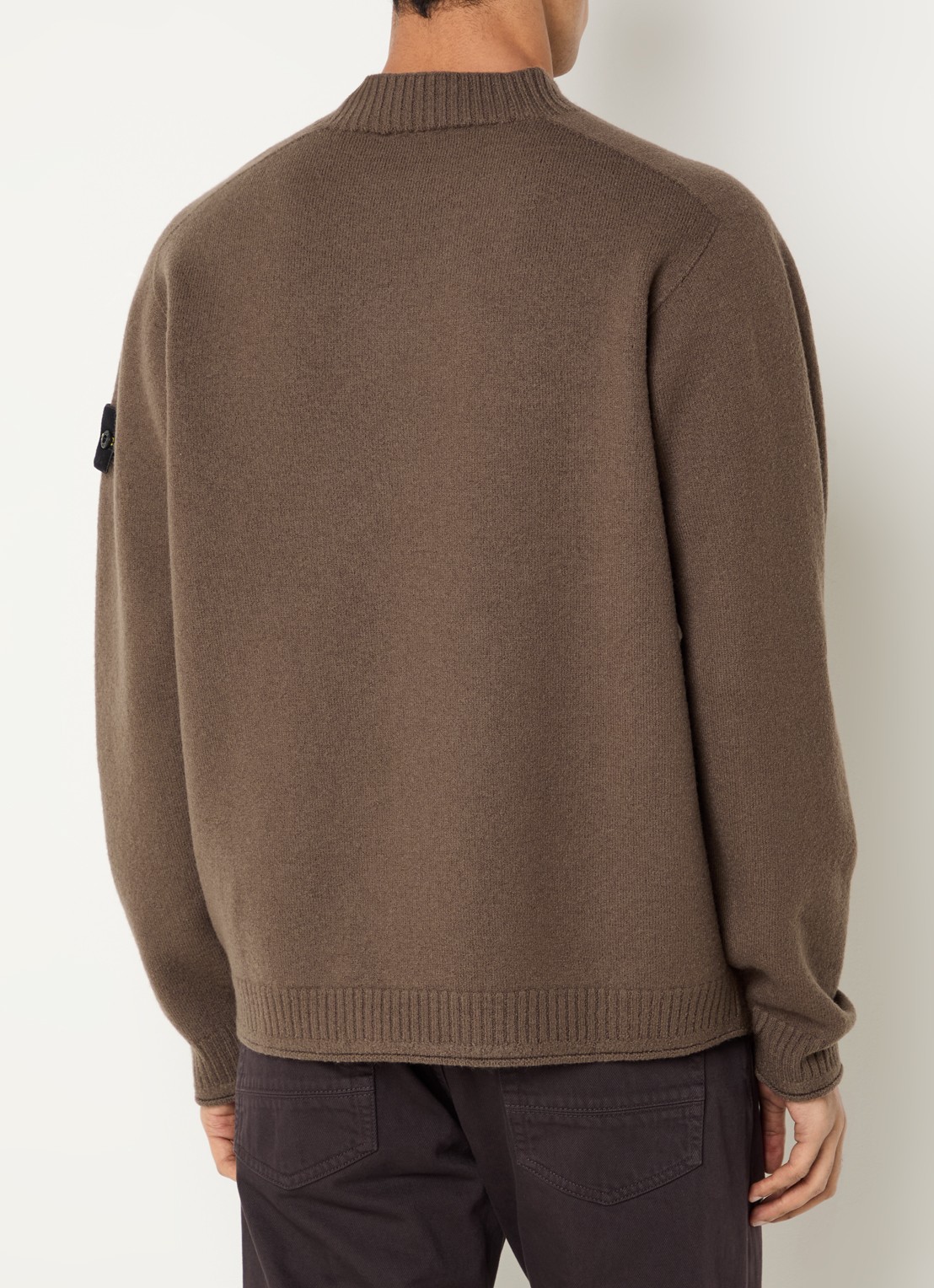 Stone Island S0IN1 fijngebreide trui van wol met logo - achterkant 5 paars