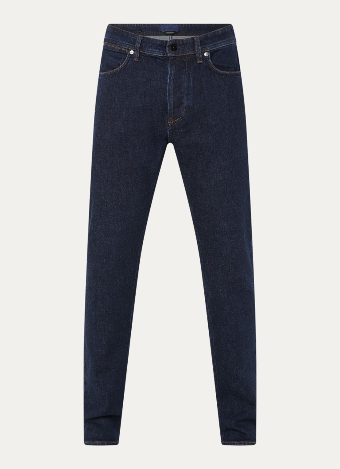 Stone Island S0J12 slim fit jeans met donkere wassing - voorkant 5 blauw