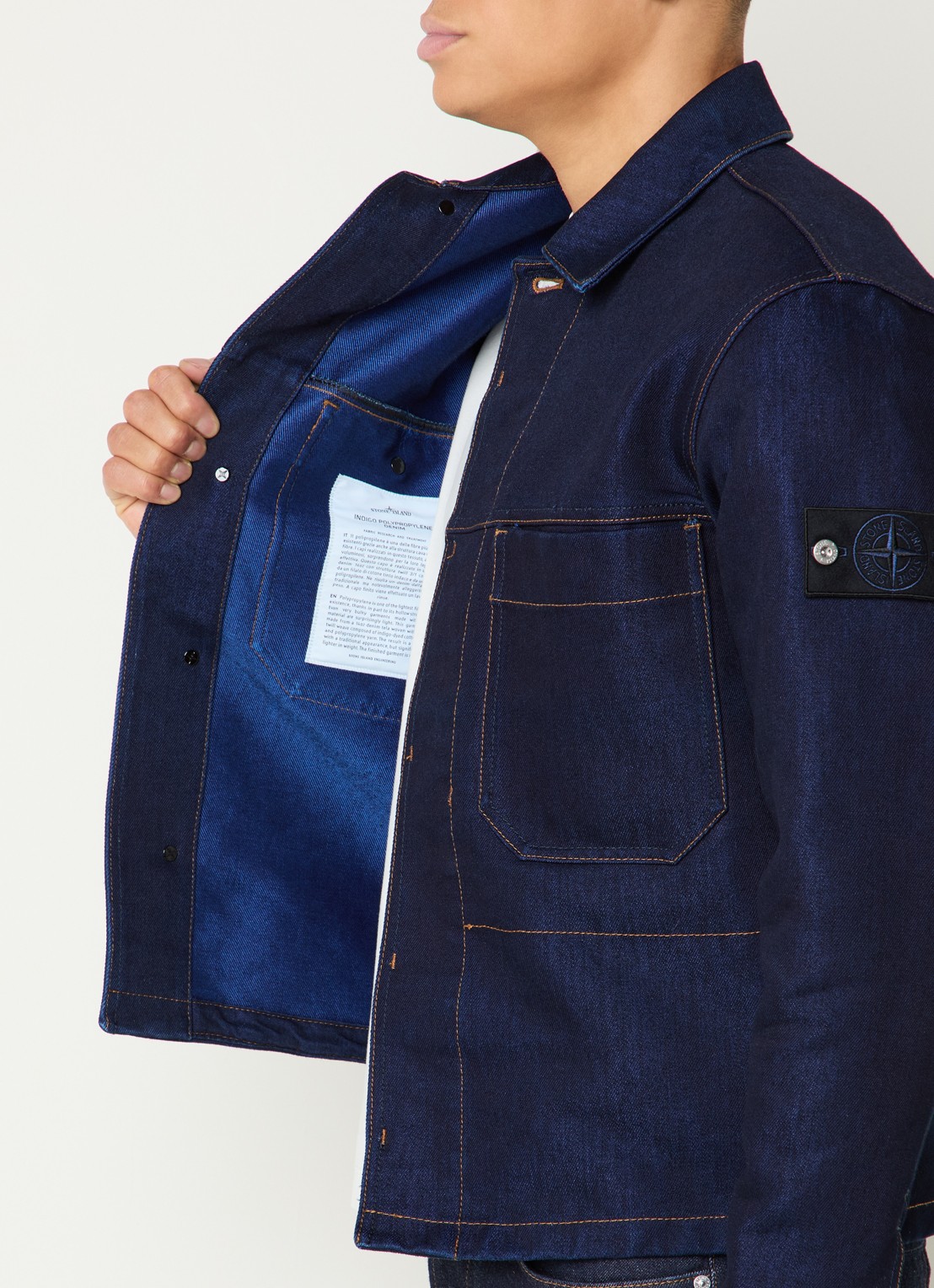 Stone Island S0J17 spijkerjas met borstzakken - detail 5 indigo