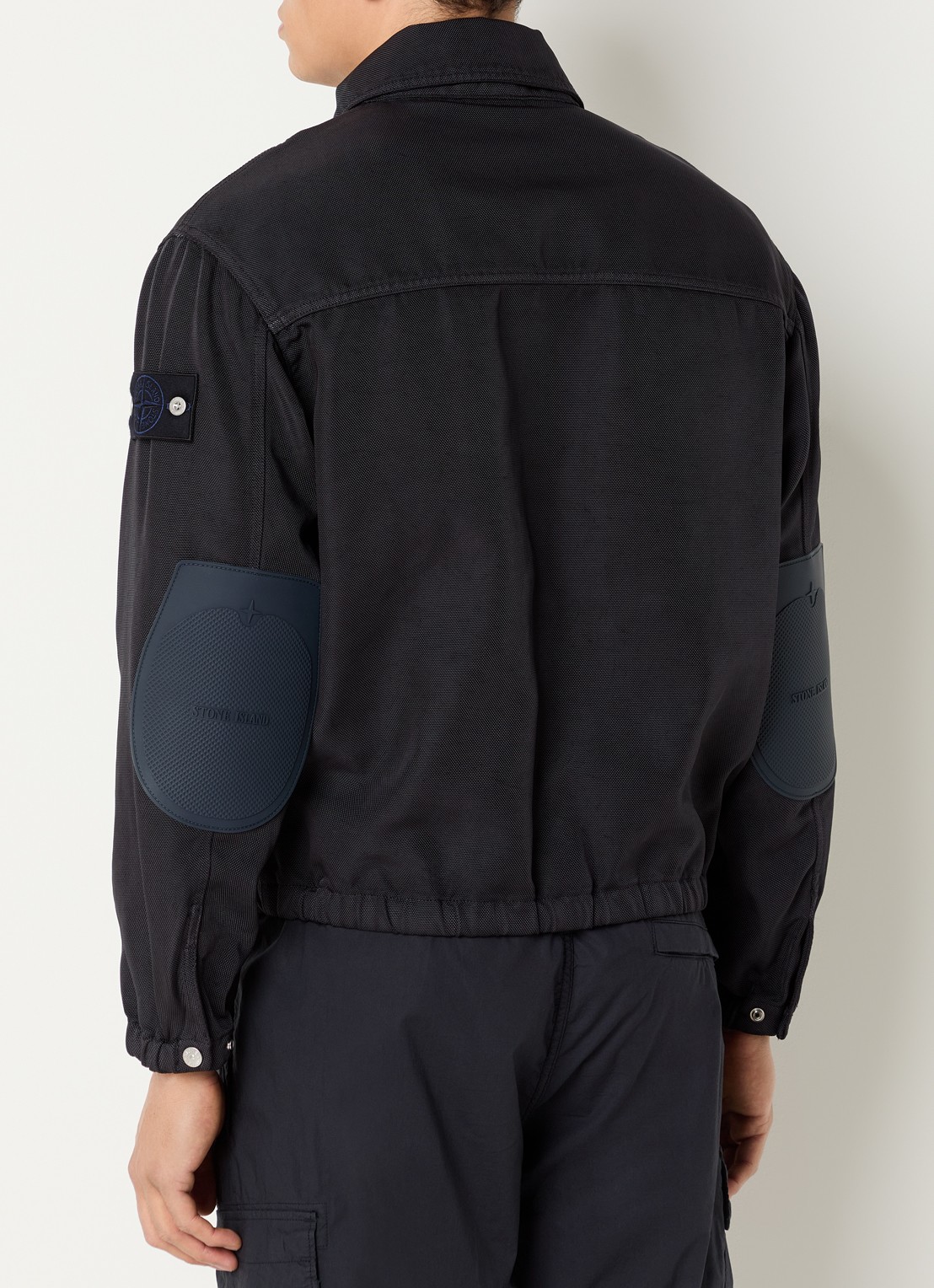 Stone Island S0J20 Jack met opgestikte zakken en met logo - achterkant 4 donkerblauw