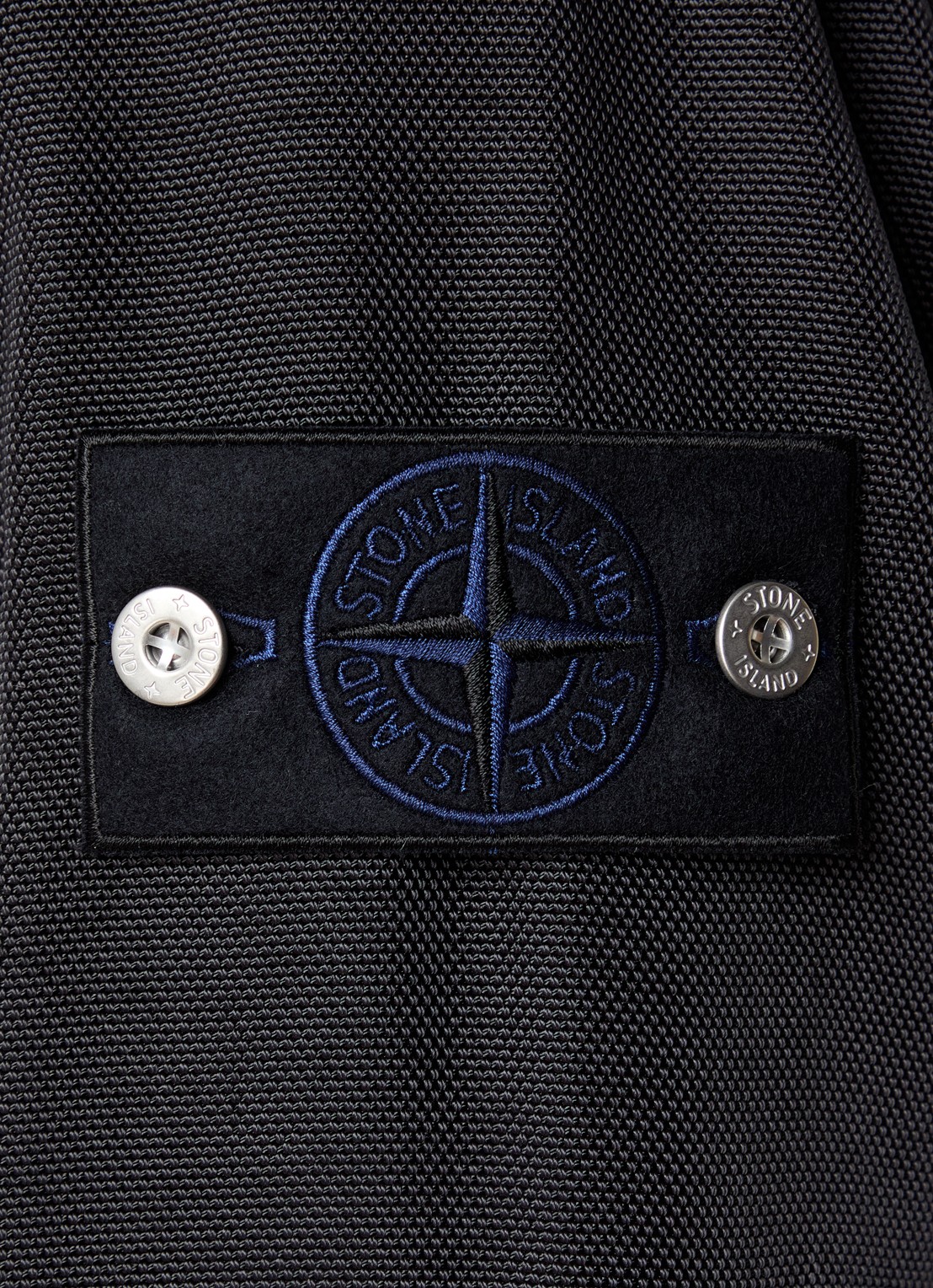 Stone Island S0J20 Jack met opgestikte zakken en met logo - detail 2 donkerblauw