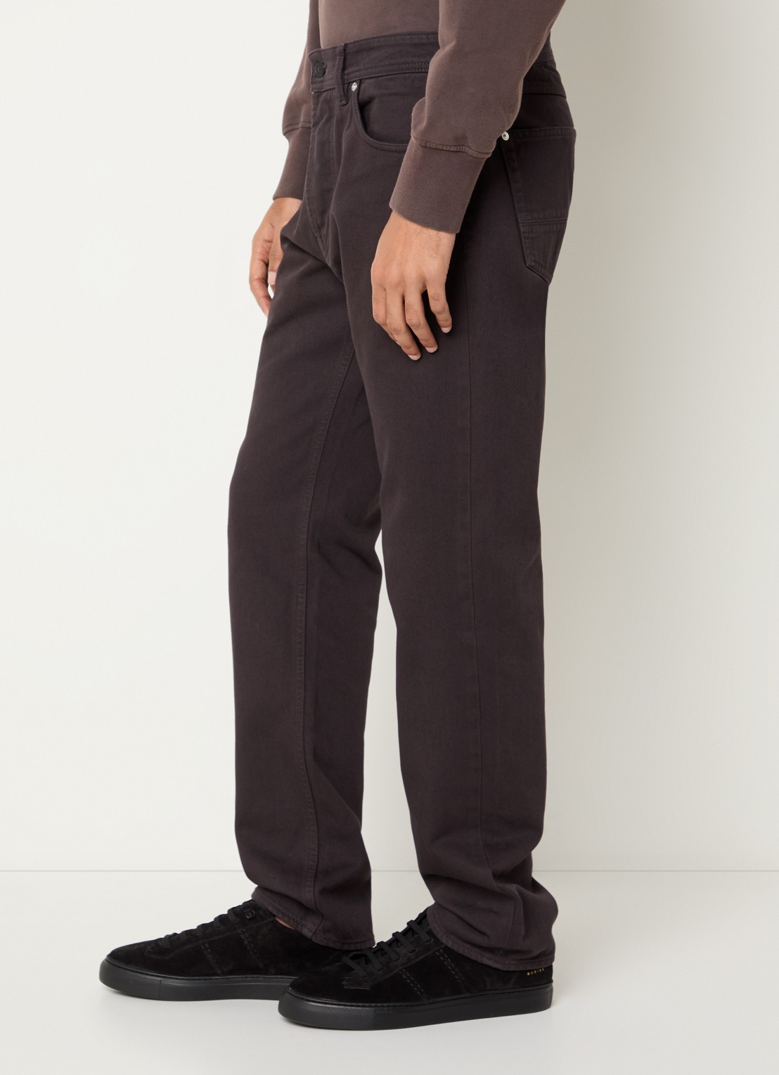 Stone Island S0J24 straight fit jeans met gekleurde wassing en steekzakken - detail 2 aubergine