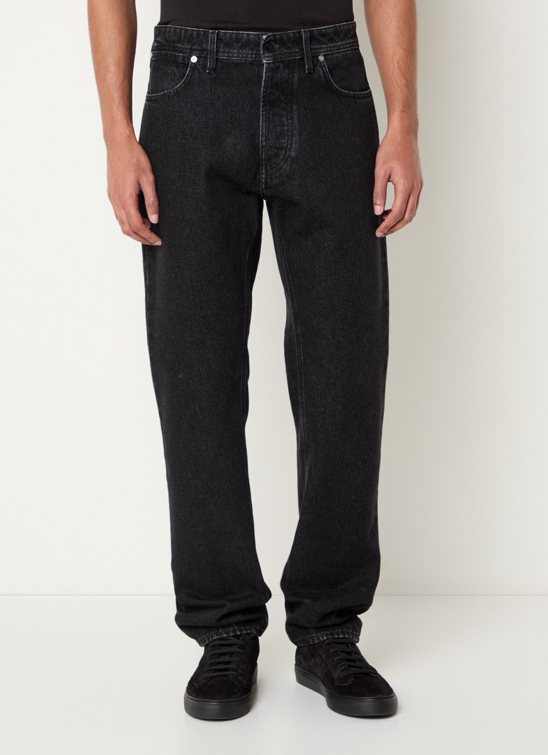 Stone Island S0J32 straight fit jeans met gekleurde wassing en steekzakken - detail 4 antraciet