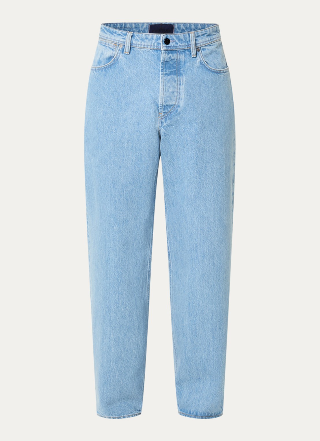 Stone Island S0J33 straight fit jeans met lichte wassing - voorkant 4 lichtblauw