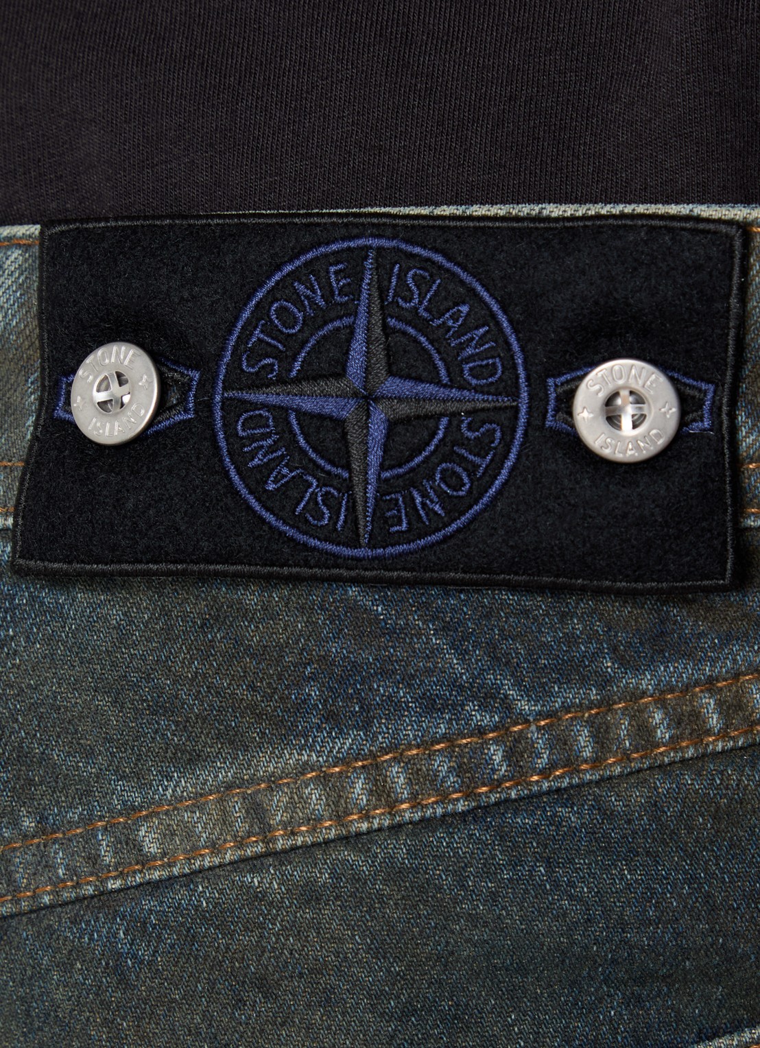 Stone Island S0J40 straight leg jeans met gekleurde wassing - detail 3 indigo