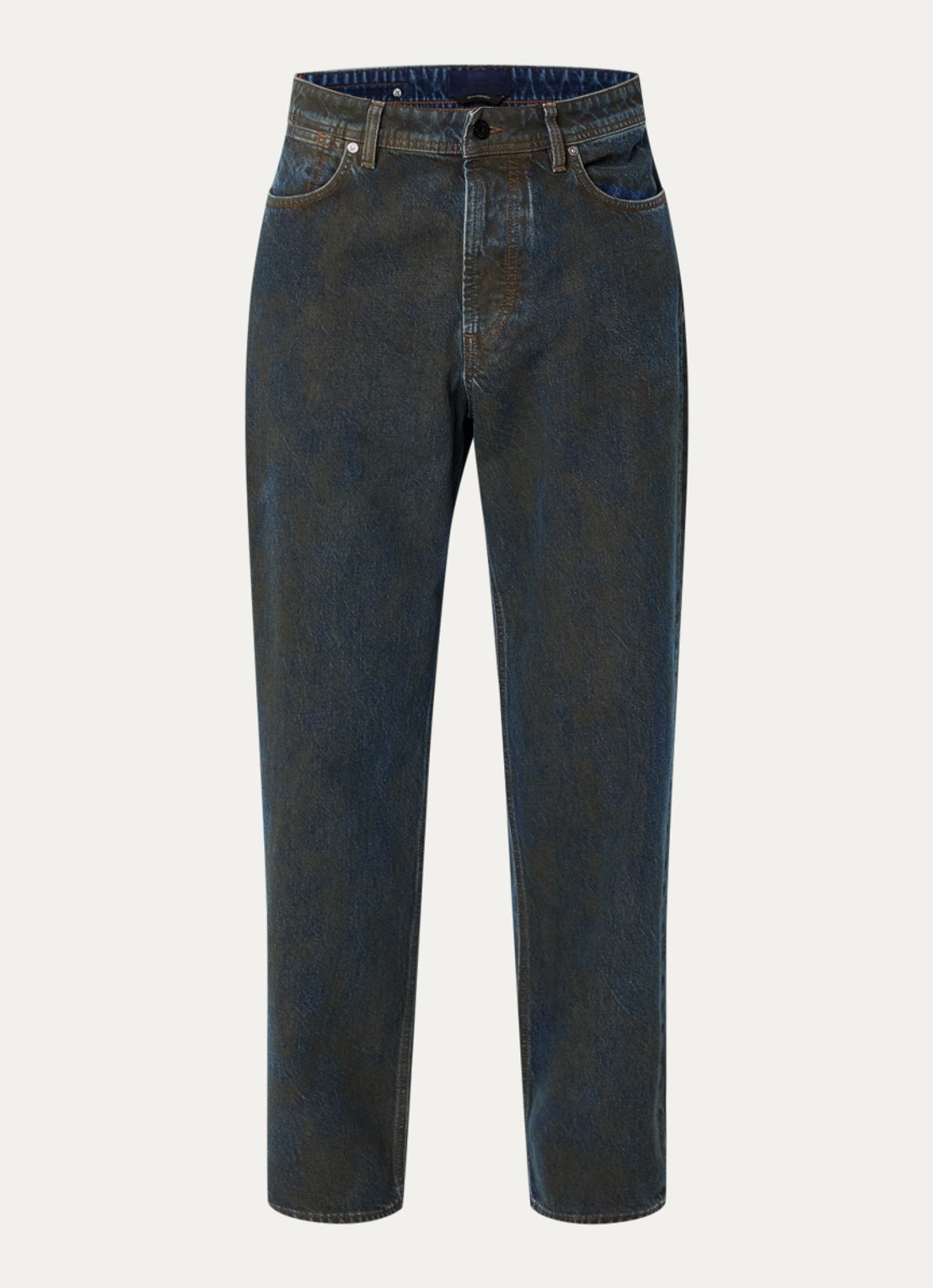 Stone Island S0J40 straight leg jeans met gekleurde wassing - voorkant 4 indigo