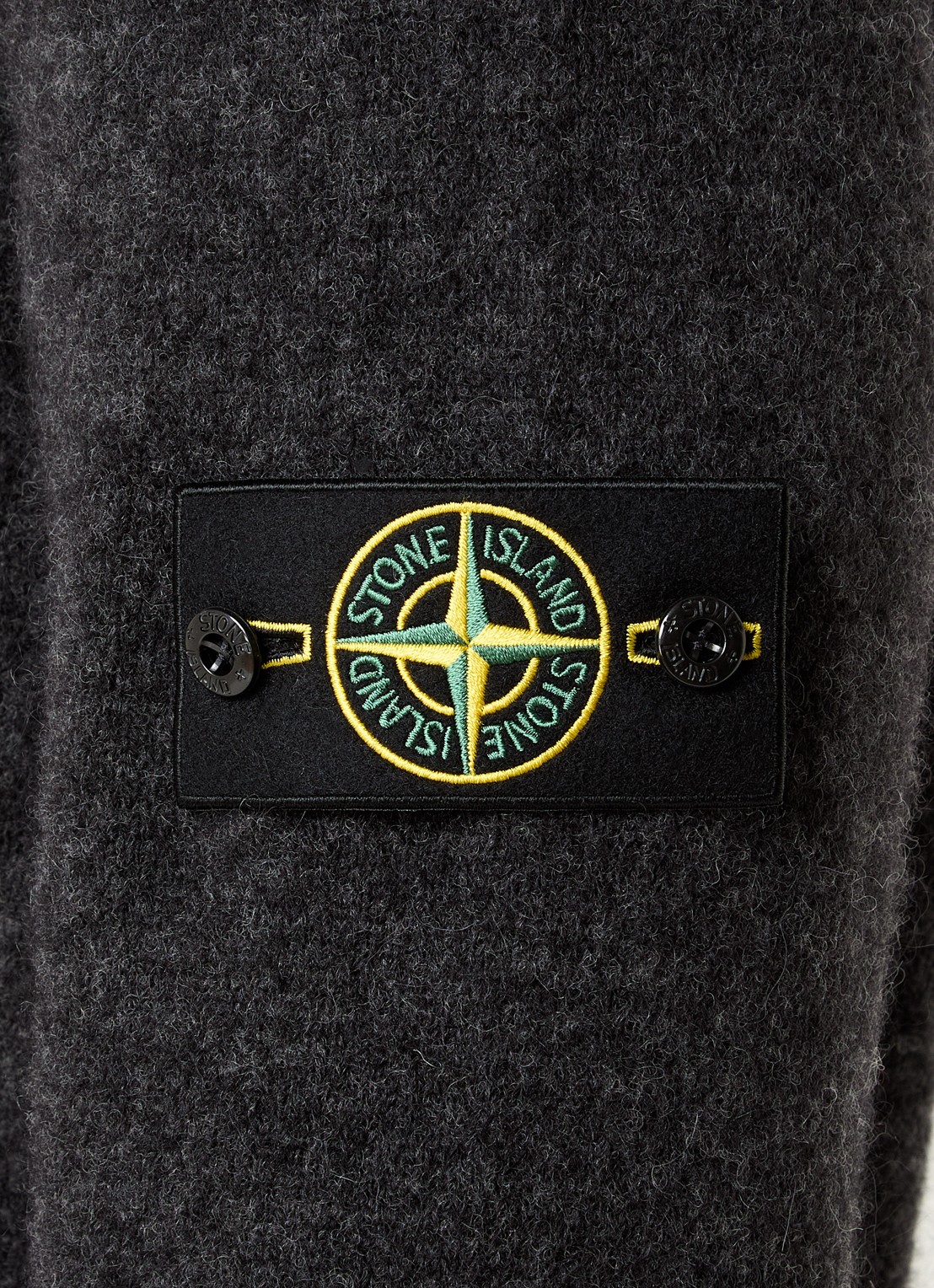Stone Island S0N22 fijngebreide trui in wolblend met logo - detail 2 paars