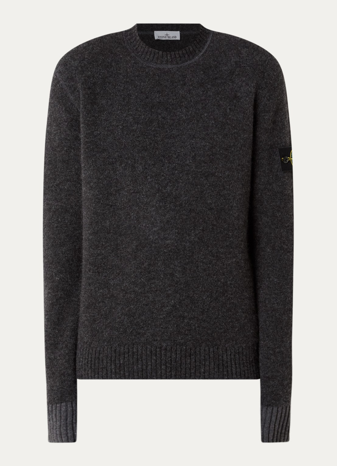 Stone Island S0N22 fijngebreide trui in wolblend met logo - voorkant 3 paars