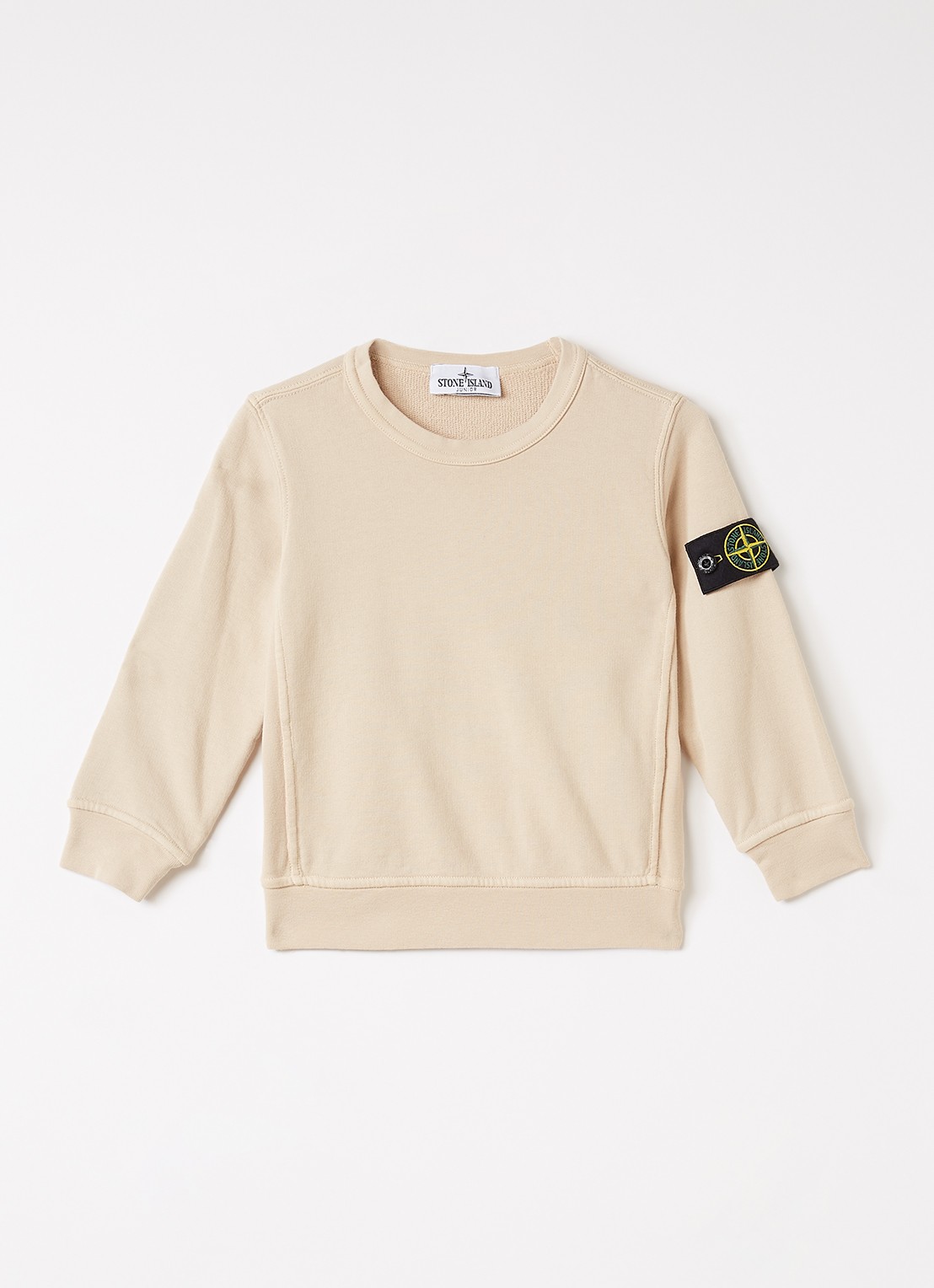 Stone Island SO062 Felpa sweater met logo - voorkant beige