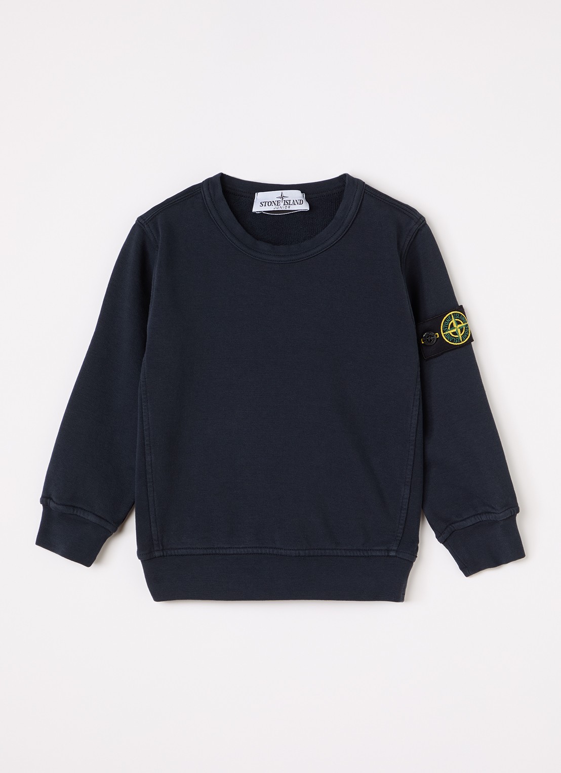 Stone Island SO062 Felpa sweater met logo - voorkant donkerblauw