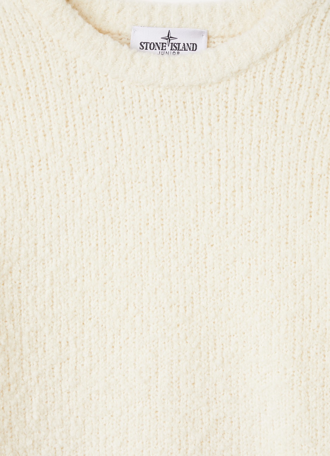 Stone Island Trui van scheerwol met logo - detail 3 beige
