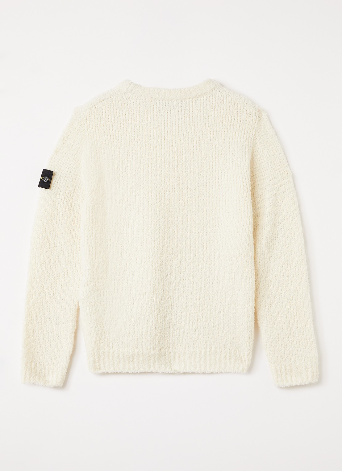 Stone Island Trui van scheerwol met logo - voorkant 2 beige