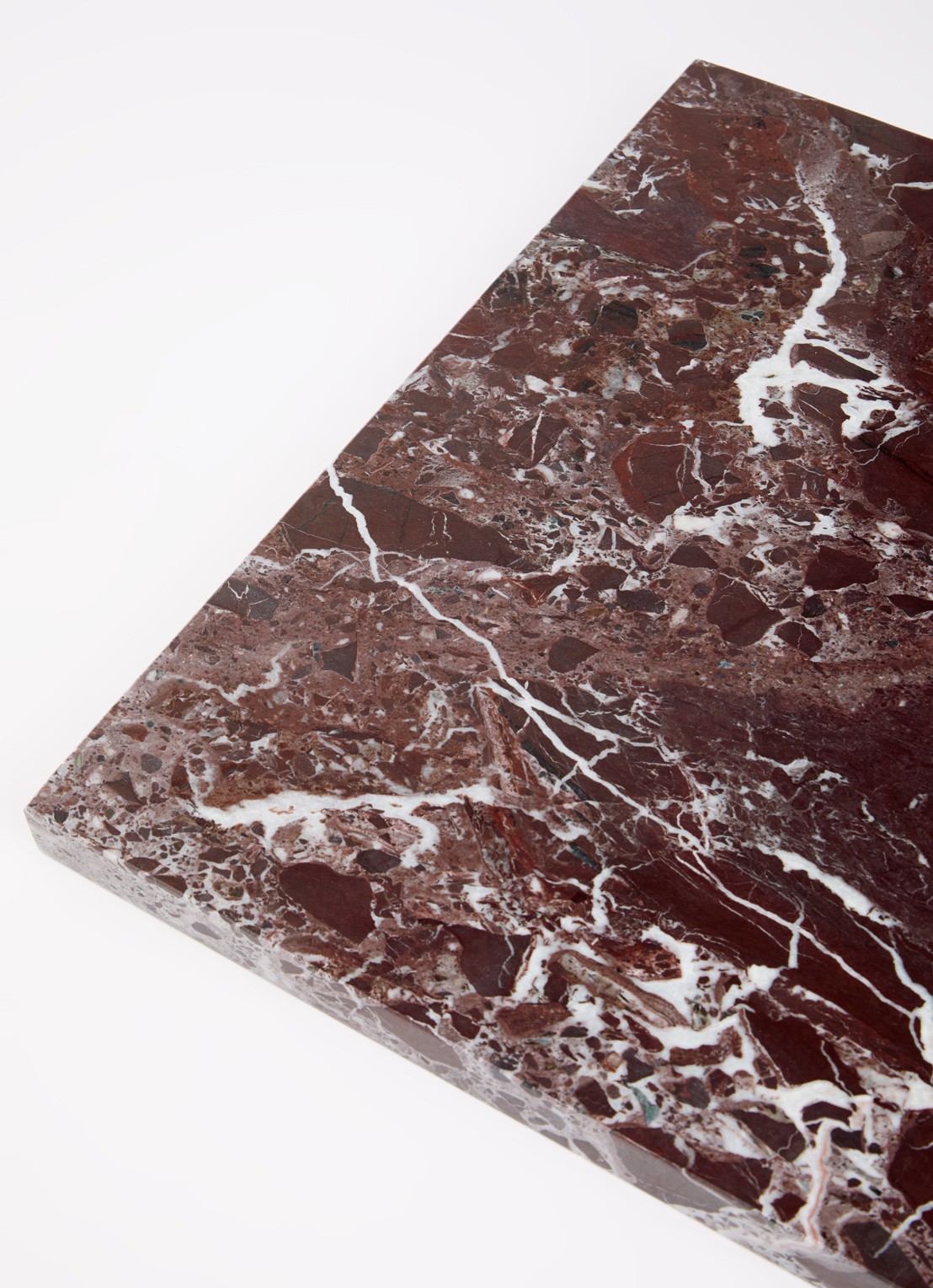 Stoned Keukenplank 40 x 38,5 cm - voorkant 2 bordeauxrood