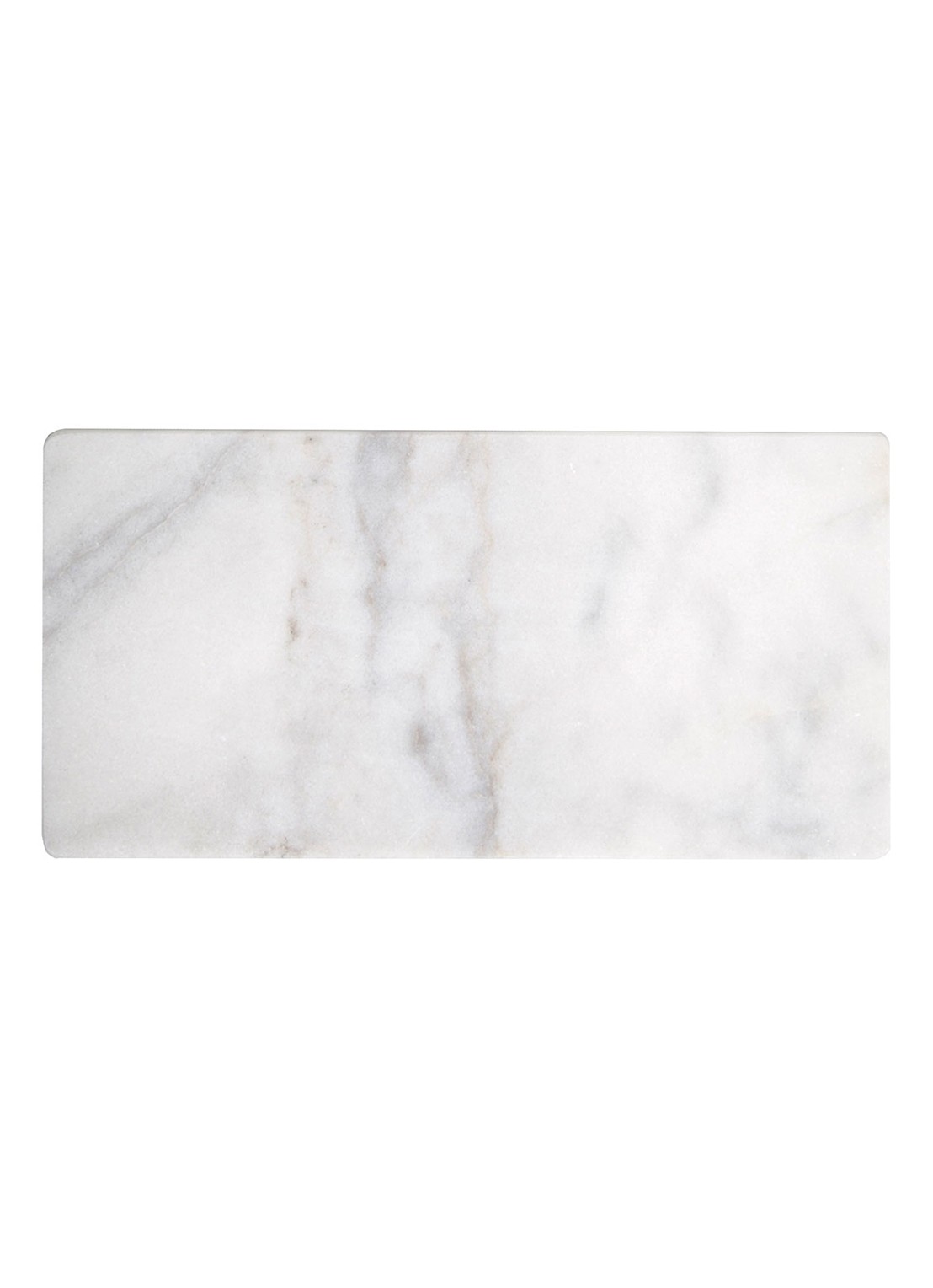 Stoned Serveerplank van marmer 30 x 15 cm - detail wit