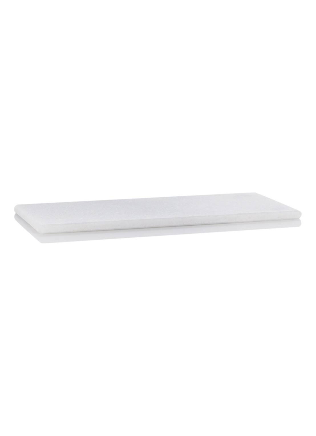 Stoned Serveerplank van marmer 30 x 15 cm - voorkant 3 wit