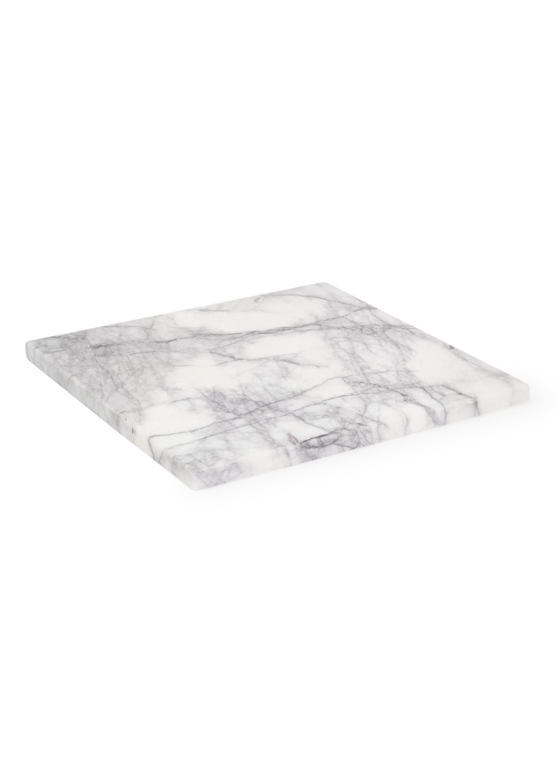 Stoned Snijplank van marmer 40 x 40 cm - voorkant wit