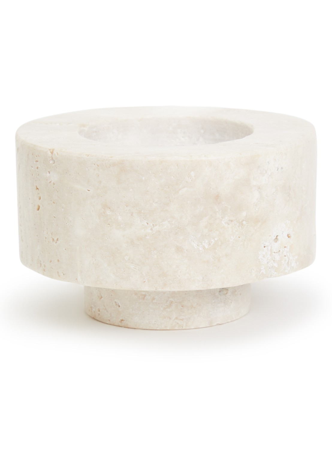 Stoned Tavern onderzetter 11 cm set van 4 - voorkant beige