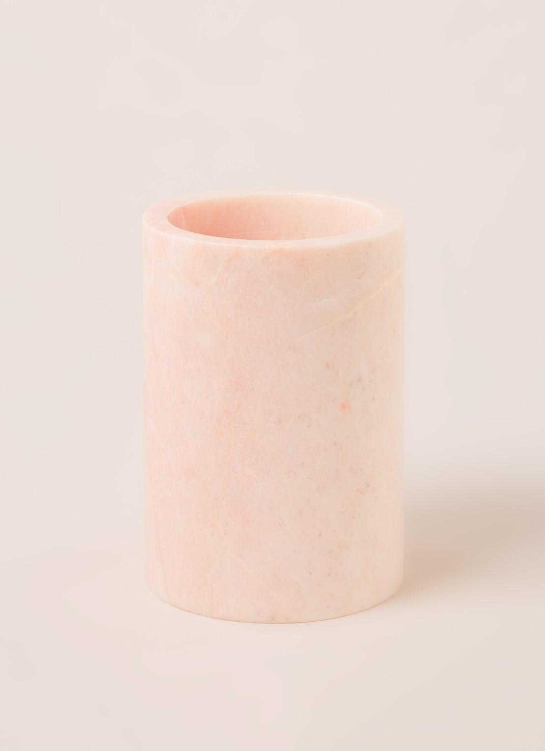 Stoned Wijnkoeler van marmer 18 cm - voorkant 2 roze