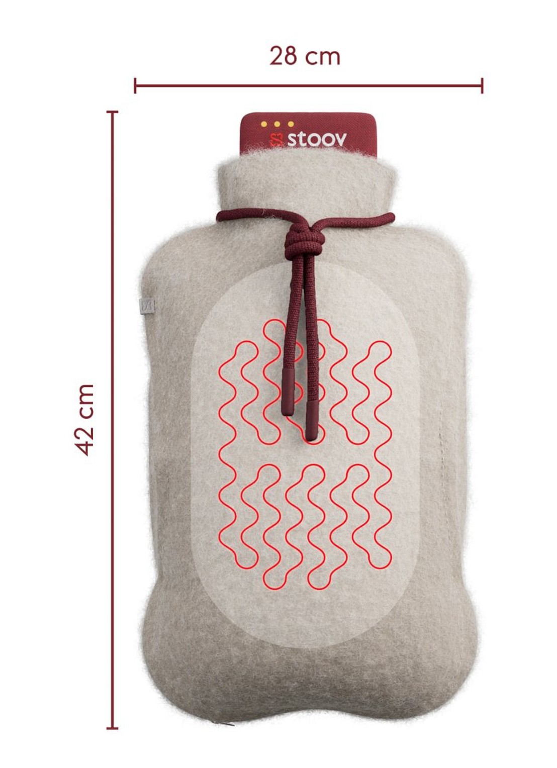 Stoov Homey³ XL draadloze elektrische waterkruik - detail gebroken wit
