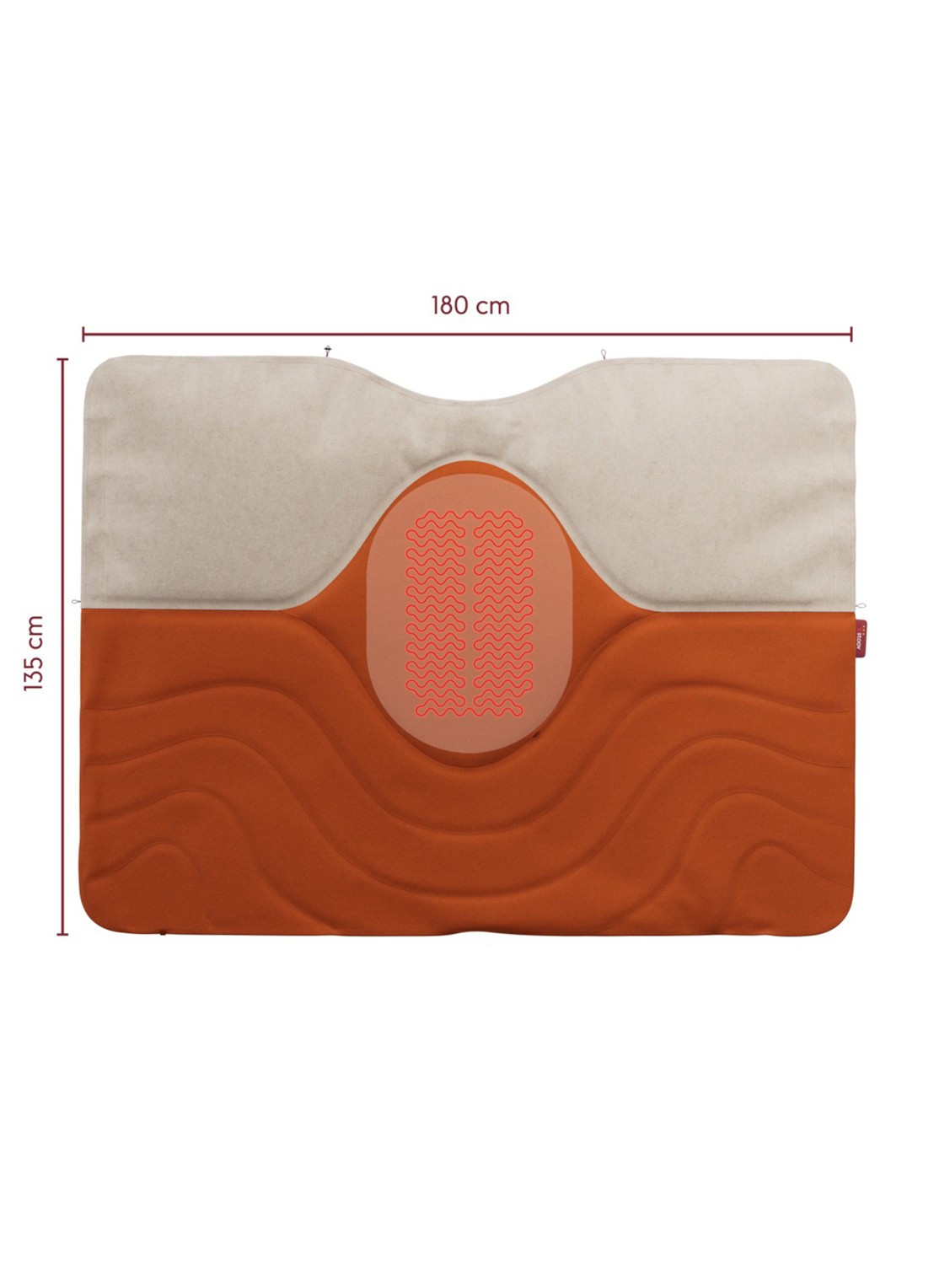 Stoov Huge Hug³ warmtedeken - detail oranje
