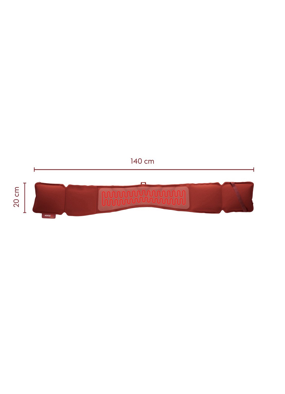 Stoov Kokoon³ sjaal 20 x 140 cm - detail rood