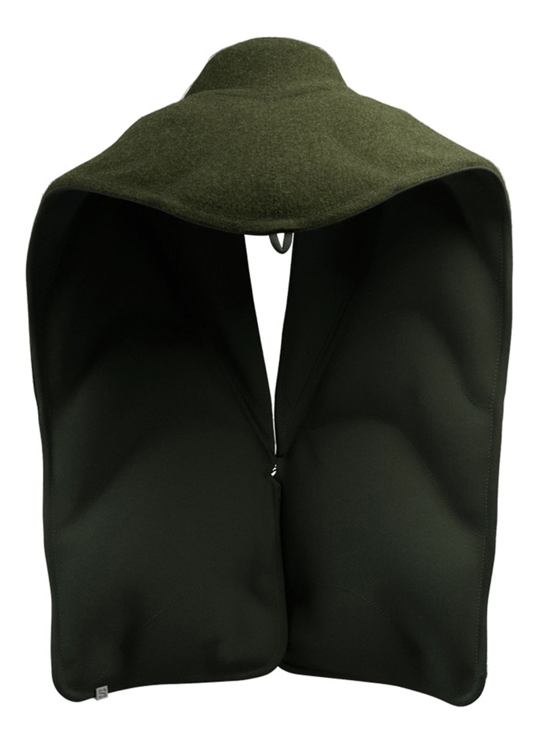 Stoov Kokoon³ XL sjaal 35 x 190 cm - achterkant 4 mosgroen