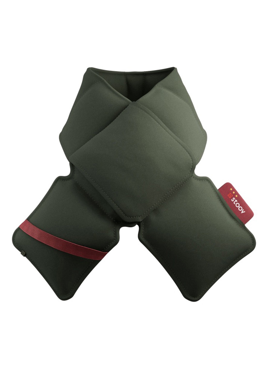 Stoov Kokoon³ sjaal 20 x 140 cm - voorkant mosgroen