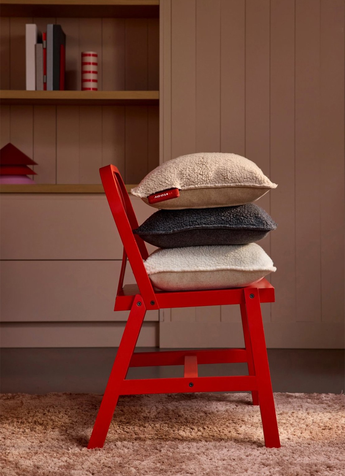 Stoov Ploov³ warmtekussen 45 x 45 cm - voorkant 3 gebroken wit