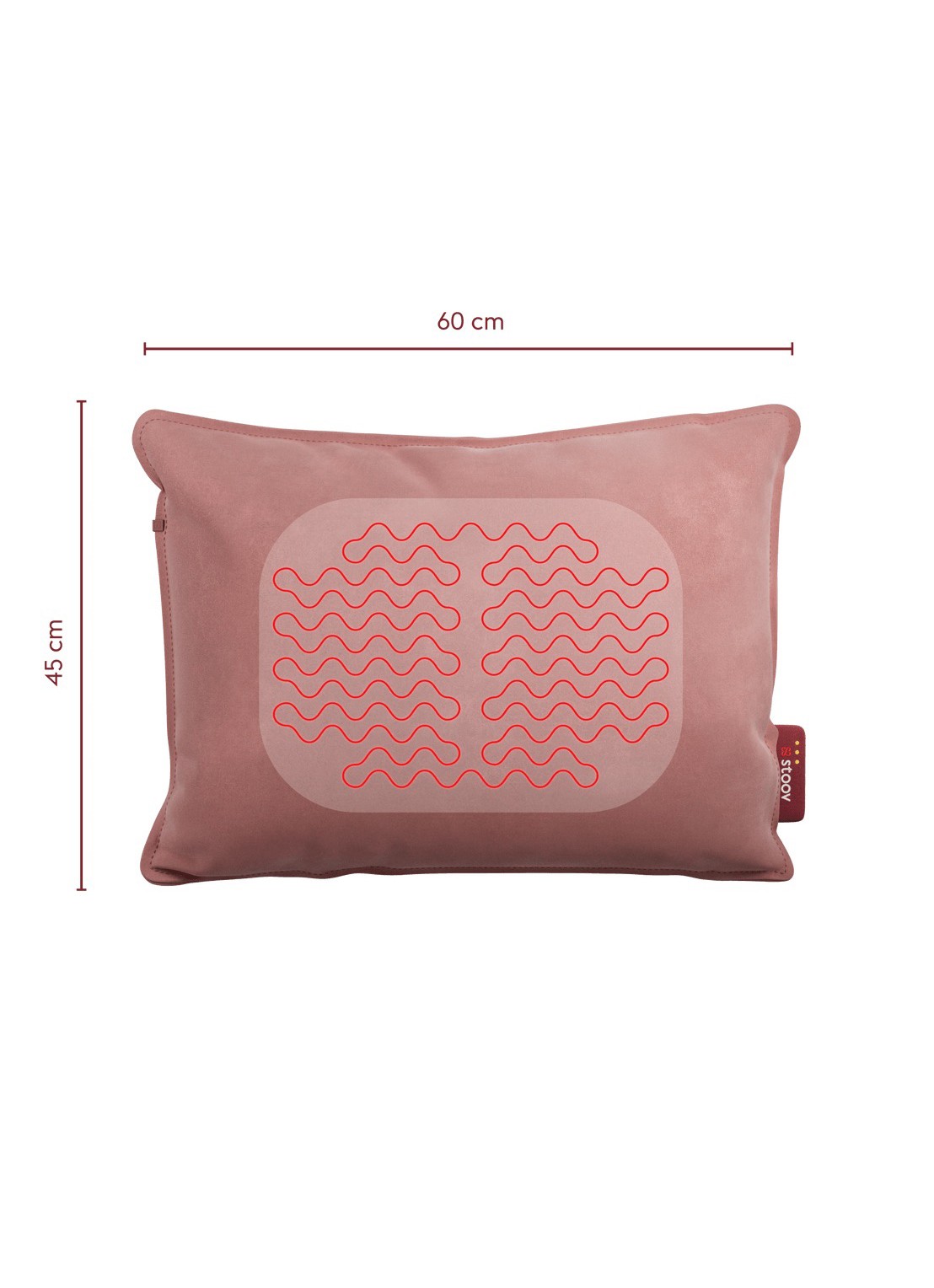 Stoov Ploov³ warmtekussen 45 x 60 cm - detail 2 roze