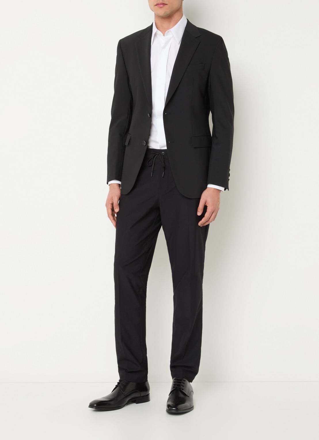 Strellson Aidan regular fit colbert in wolblend - voorkant 7 zwart