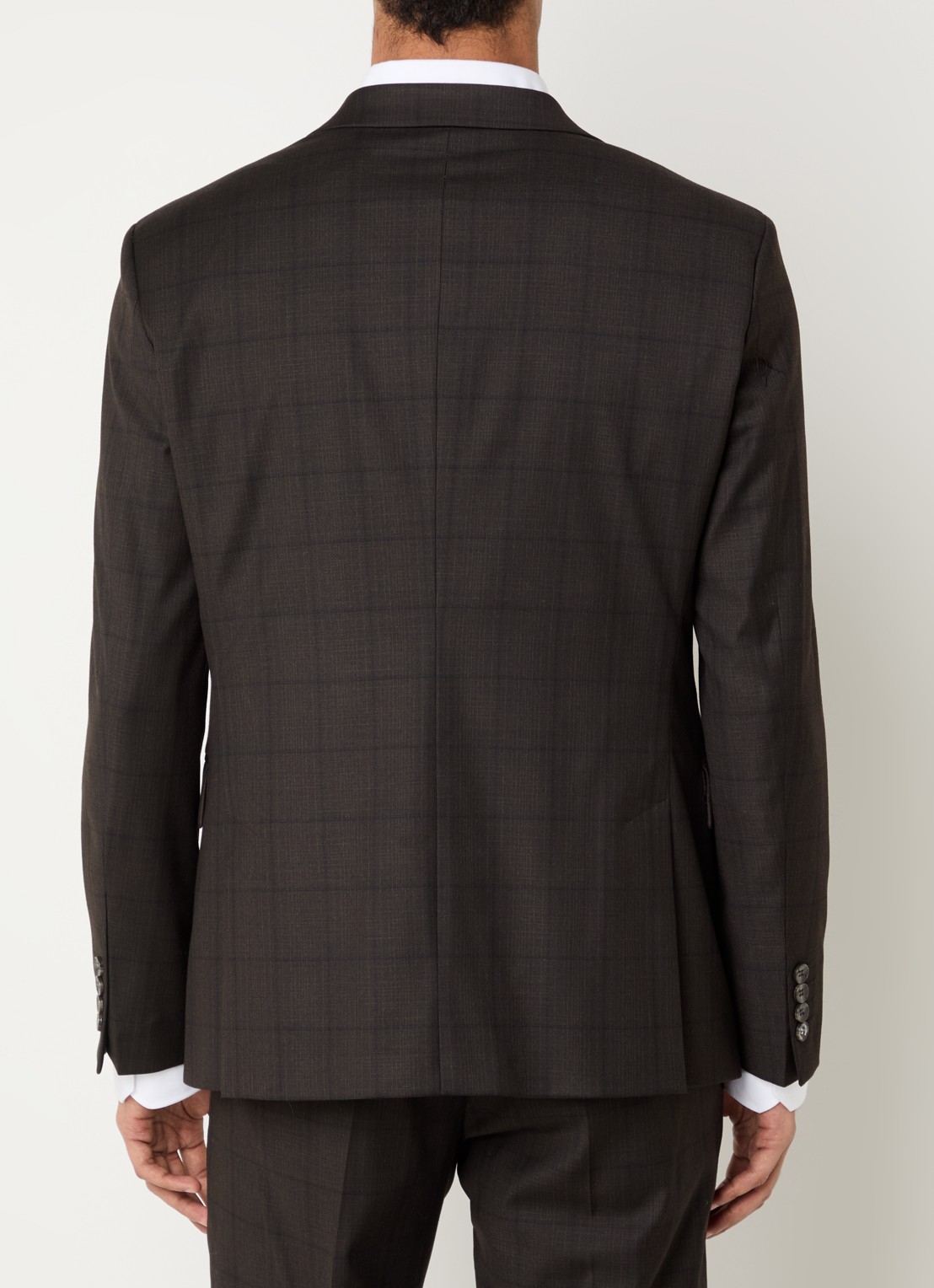 Strellson Aidan regular fit colbert met klepzakken - achterkant 5 donkerbruin