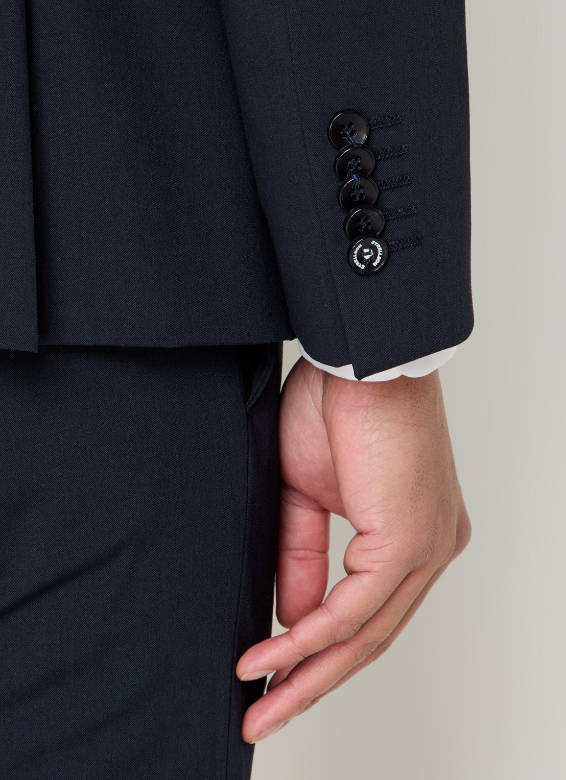 Strellson Aidan slim fit colbert met klepzakken - detail 3 donkerblauw