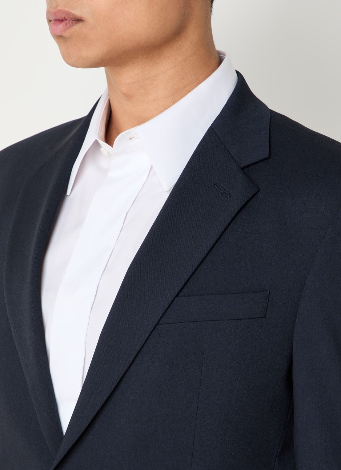 Strellson Aidan slim fit colbert met klepzakken - detail 4 donkerblauw