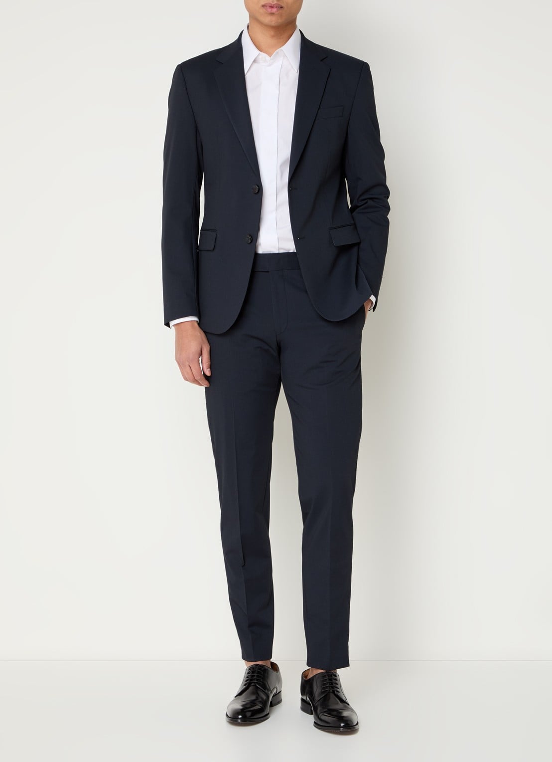 Strellson Aidan slim fit colbert met klepzakken - voorkant 7 donkerblauw