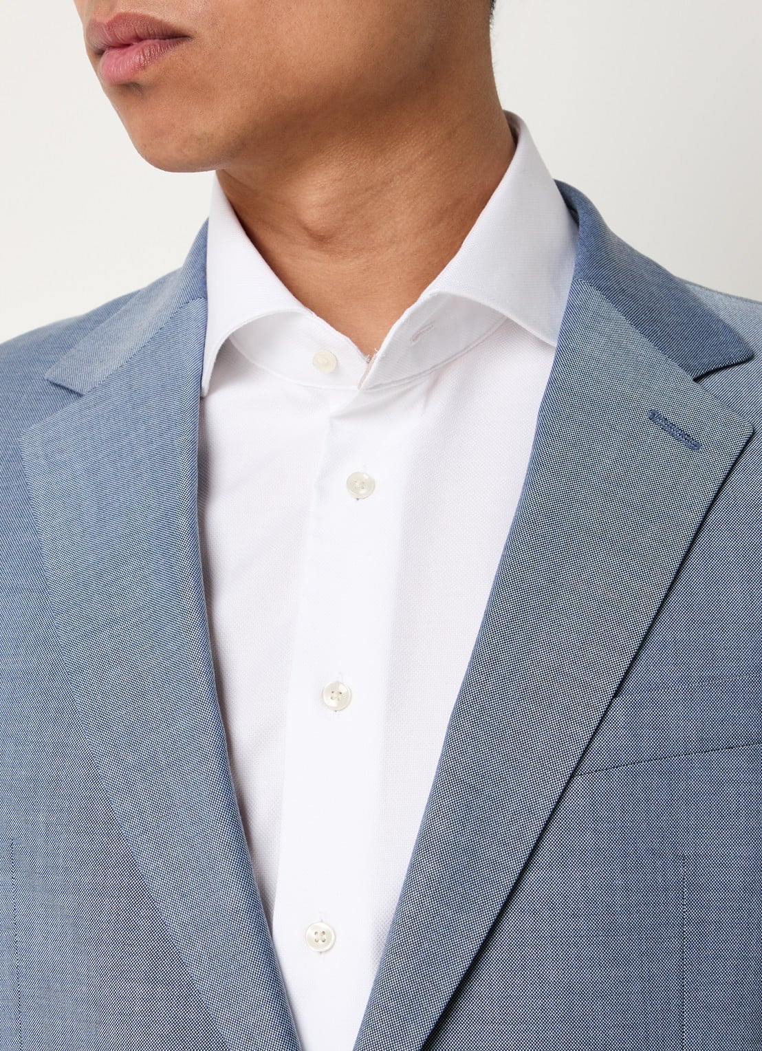 Strellson Aidan slim fit colbert met klepzakken - detail 7 turquoise
