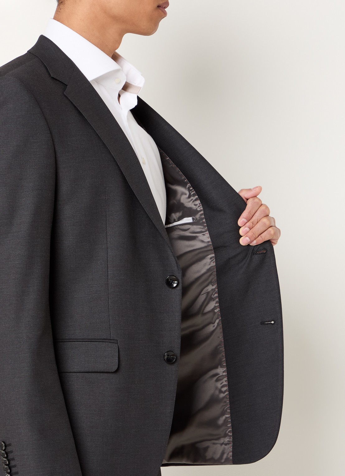 Strellson Aidan slim fit colbert  - detail 5 antraciet