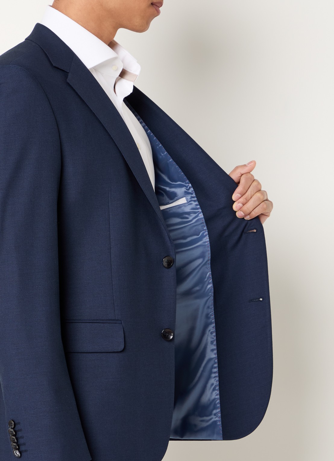 Strellson Aidan slim fit colbert  - detail 5 donkerblauw