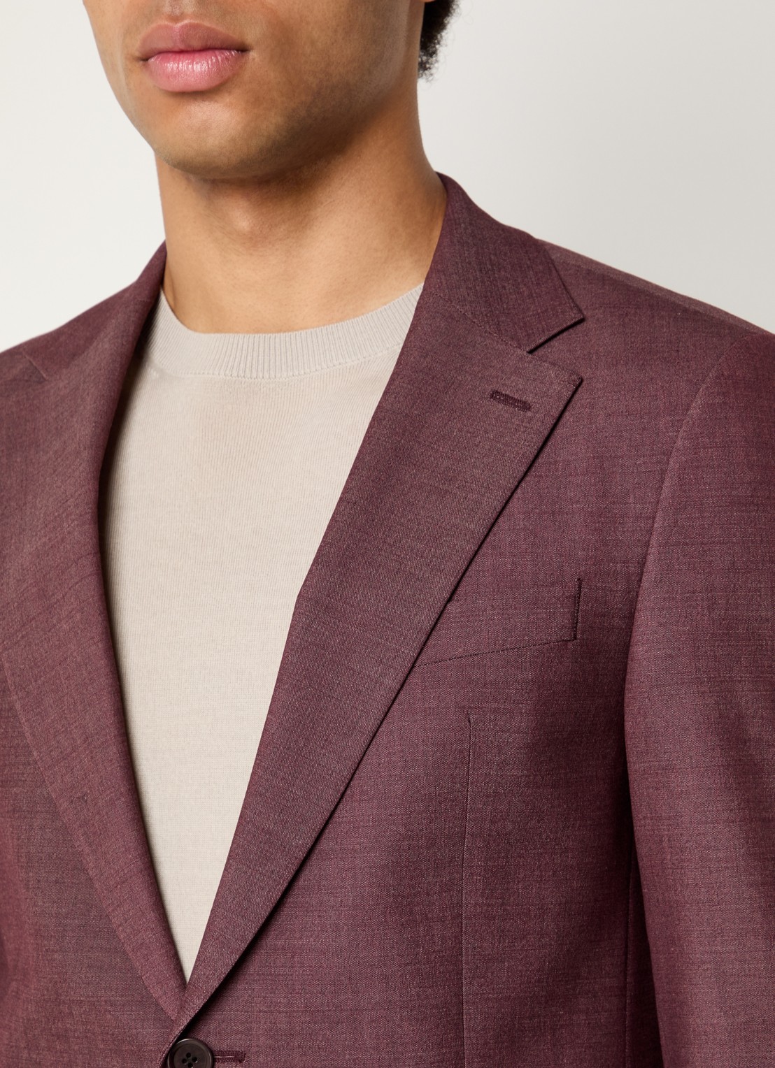 Strellson Alzer regular fit colbert met klepzakken - detail 4 bordeauxrood